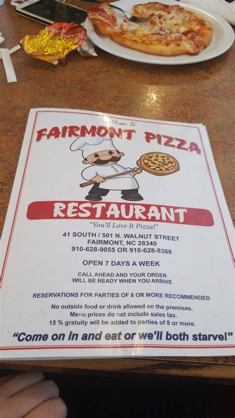 Fairmont pizza - 52 reviews #9 of 48 Restaurants in Fairmont ££ - £££ Italian Pizza Vegetarian Friendly. 141 Middletown Circle, Fairmont, WV 26554 +1 304-363-0571 Website Menu. Open now : 11:00 AM - 8:30 PM.